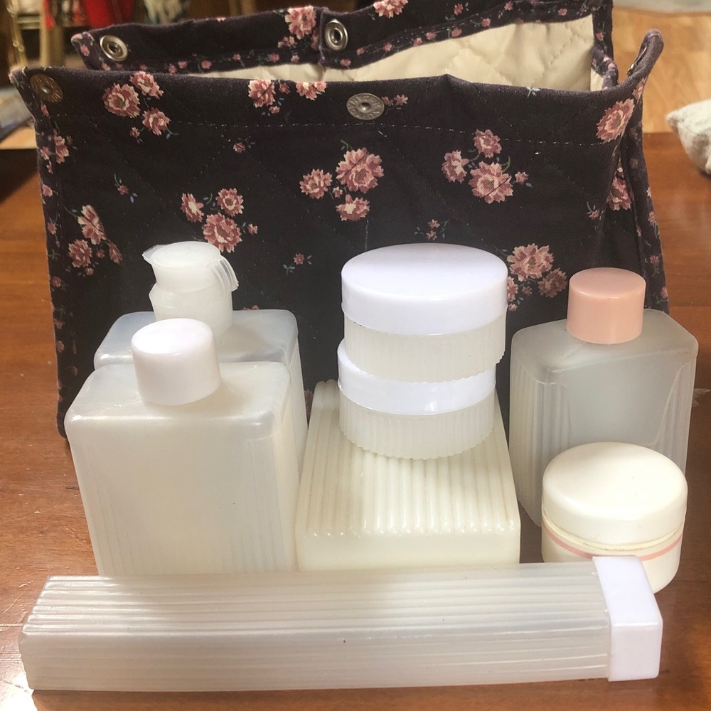 Vintage White Vanity Set - 8 Piece